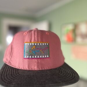 Reebok Pink and Gray Shark Embroidered Hat